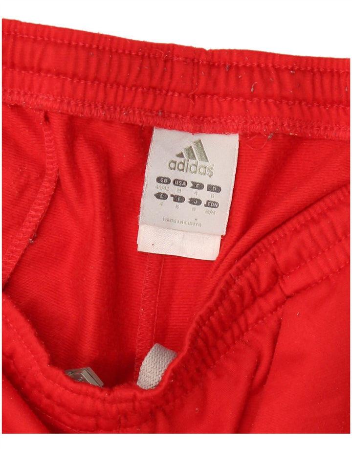 Adidas Mens Tracksuit Trousers UK 40/42 Medium  Red Polyester