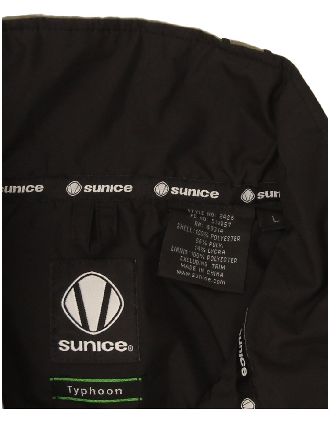 Sunice Mens Windbreaker Jacket UK 40 Large Khaki Colourblock Polyester