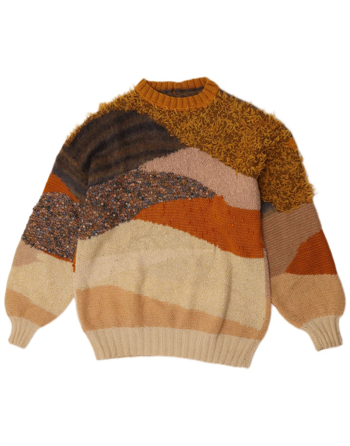 Vintage Womens Crew Neck Jumper Sweater UK 16 Large Multicoloured