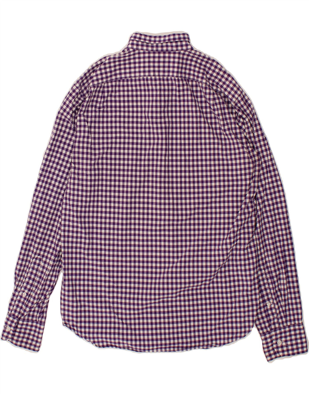 J. CREW Mens Slim Shirt Large Purple Gingham Cotton Vintage J. Crew and Second-Hand J. Crew from Messina Hembry 