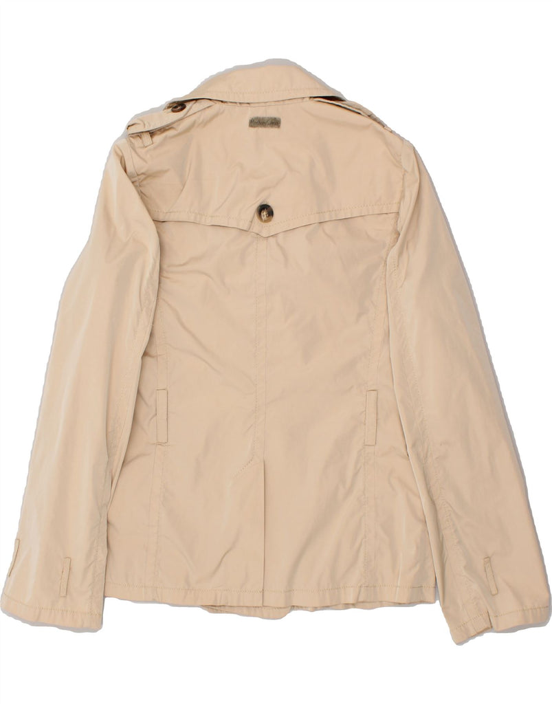 MARLBORO CLASSICS Womens Pea Coat EU 42 Large Beige Polyester | Vintage Marlboro Classics | Thrift | Second-Hand Marlboro Classics | Used Clothing | Messina Hembry 