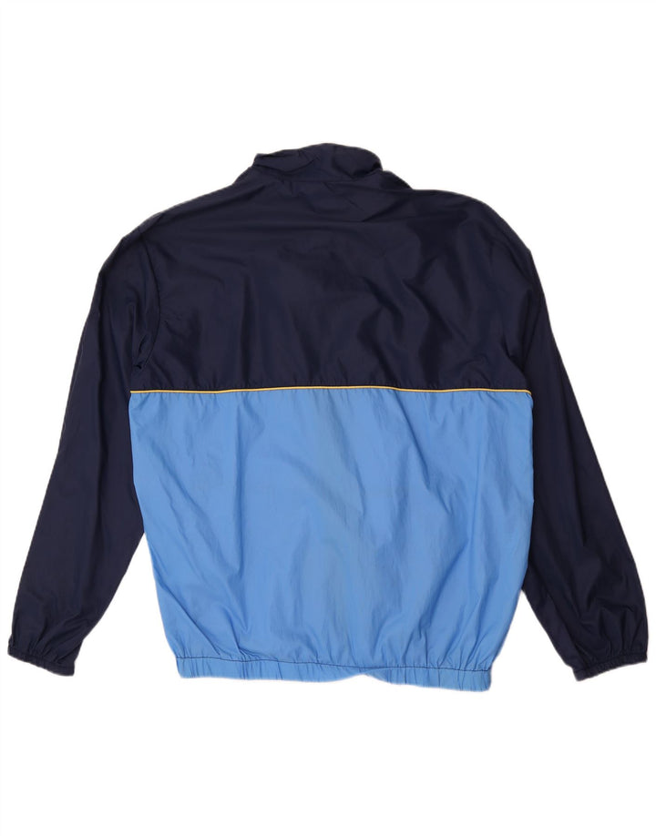 Vintage Mens Tracksuit Top Jacket Large Navy Blue Colourblock