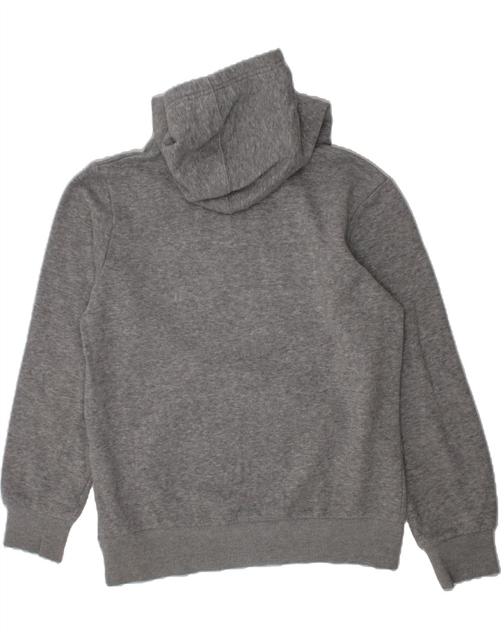 CONVERSE Boys Graphic Hoodie Jumper 10-11 Years Medium Grey Cotton Vintage Converse and Second-Hand Converse from Messina Hembry 