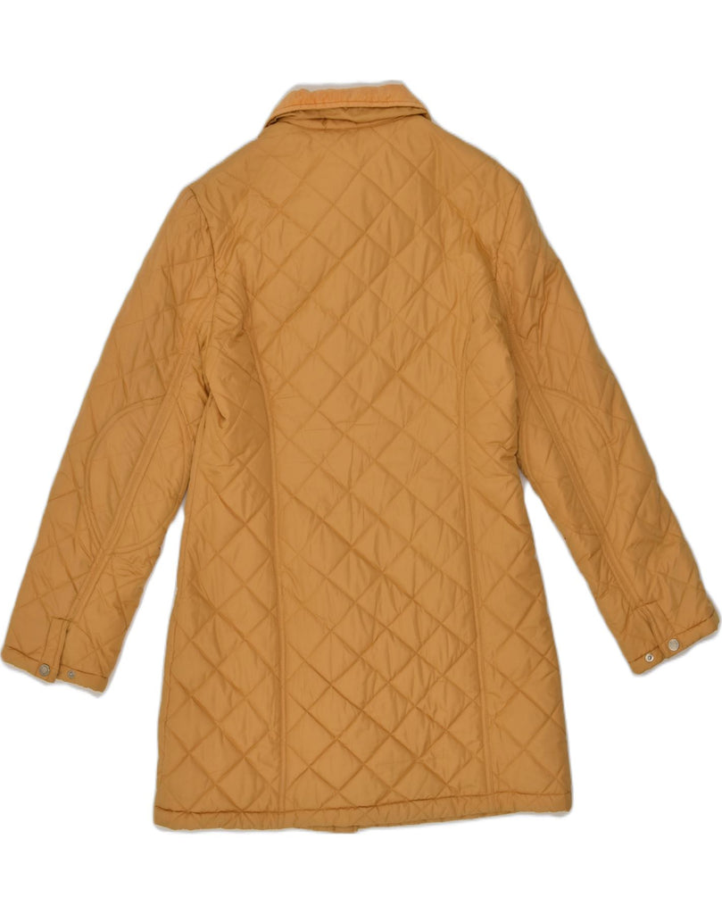 CONTE OF FLORENCE Womens Quilted Jacket IT 44 Medium Brown Polyester | Vintage Conte of Florence | Thrift | Second-Hand Conte of Florence | Used Clothing | Messina Hembry 