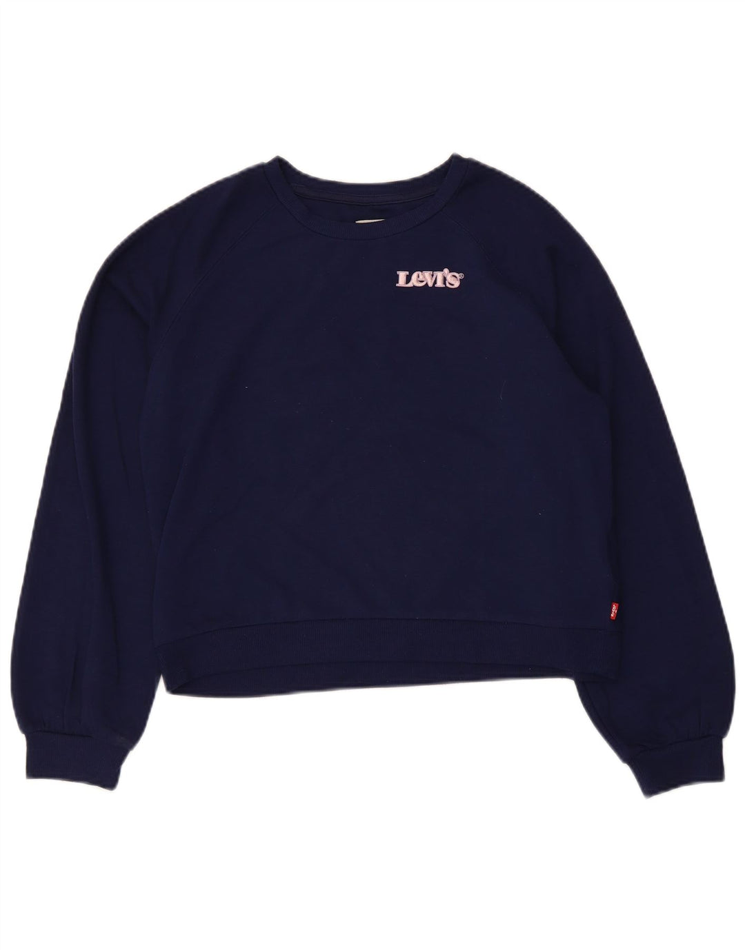 Levi's Girls Crop Sweatshirt Jumper 13-14 Years Navy Blue Polyester