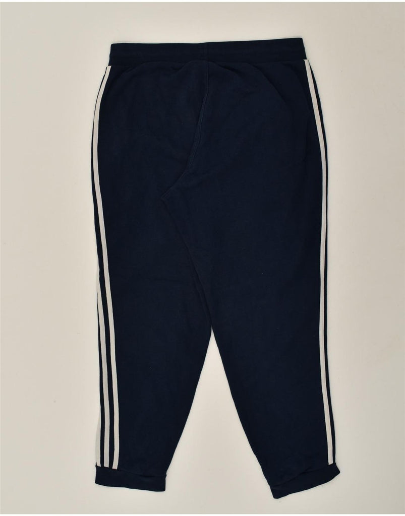 ADIDAS Mens Tracksuit Trousers Joggers Medium Navy Blue Cotton | Vintage Adidas | Thrift | Second-Hand Adidas | Used Clothing | Messina Hembry 