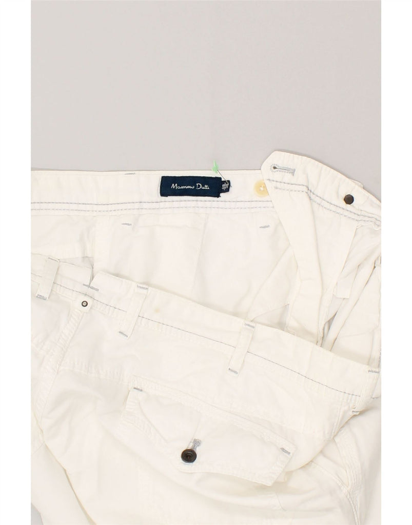 MASSIMO DUTTI Mens Straight Chino Trousers EU 48 Medium W38 L34  White | Vintage Massimo Dutti | Thrift | Second-Hand Massimo Dutti | Used Clothing | Messina Hembry 