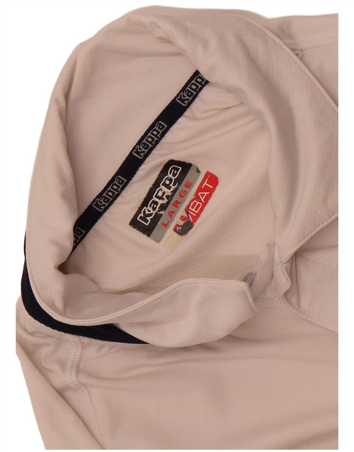 Kappa Mens Graphic Polo Shirt Large White