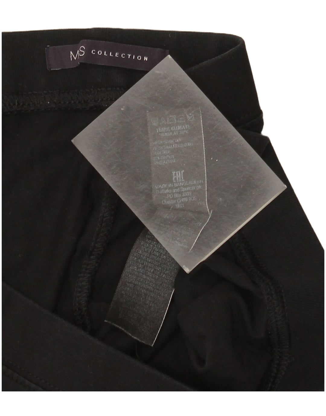 Marks & Spencer Womens Crop Leggings UK 16 Large Black Cotton
