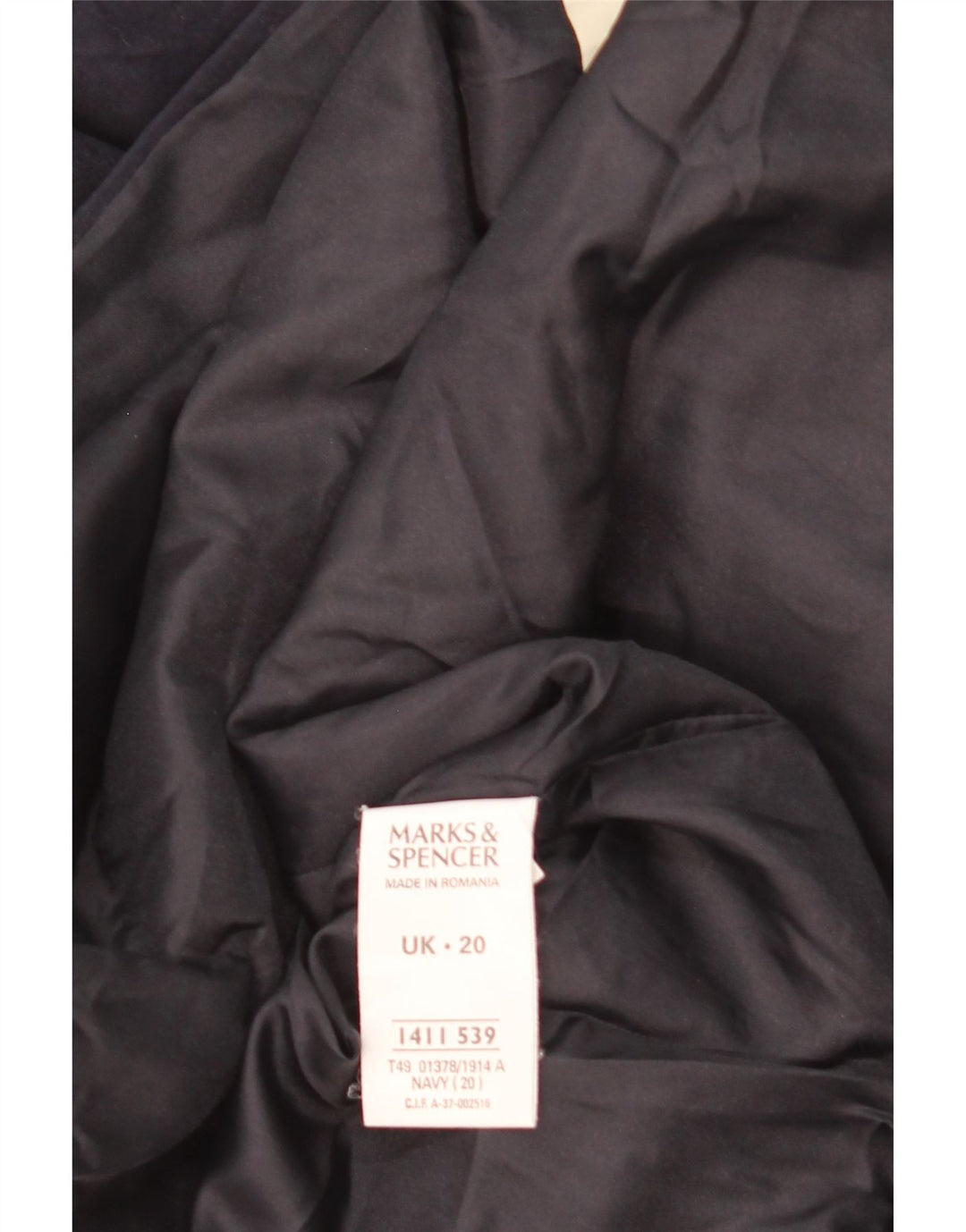Marks & Spencer Womens Utility Jacket UK 20 2XL Navy Blue Polyester