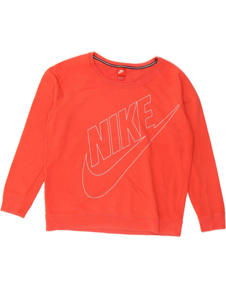 NIKE Womens Oversized Graphic Sweatshirt Jumper UK 18 XL Red Cotton Vintage Nike and Second-Hand Nike from Messina Hembry 