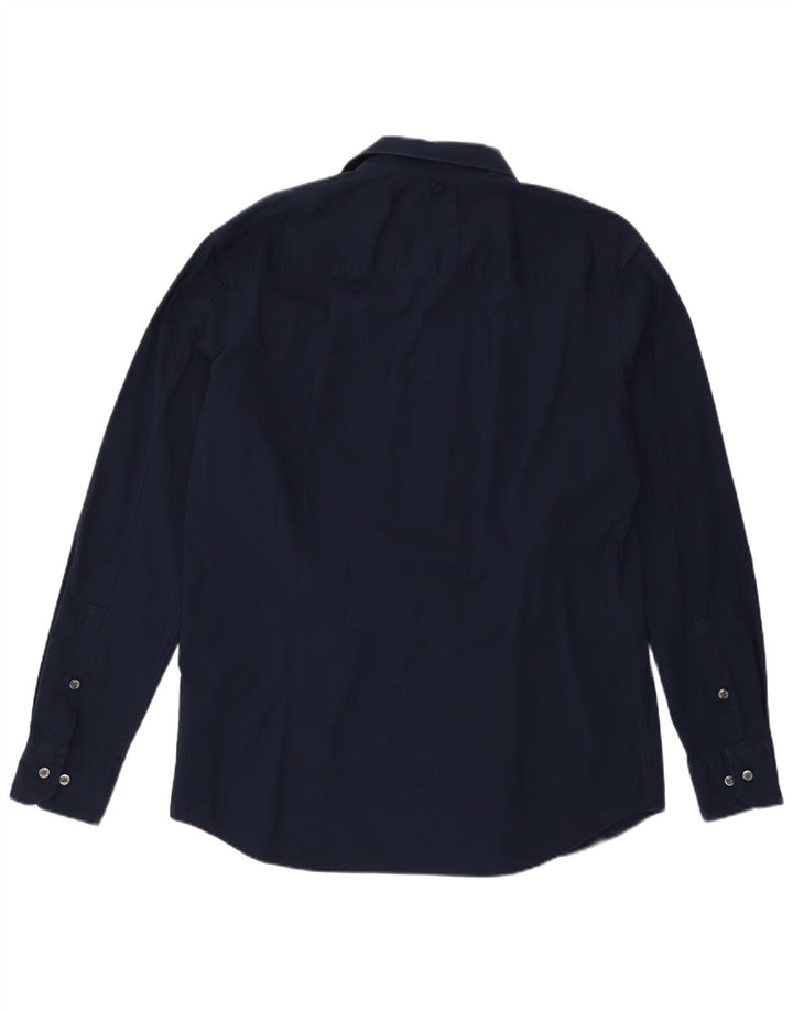 Tommy Hilfiger Mens Slim Fit Shirt XL Navy Blue Cotton