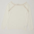 LIU JO Womens Boat Neck Jumper Sweater UK 12 Medium White Viscose Vintage Liu Jo and Second-Hand Liu Jo from Messina Hembry 