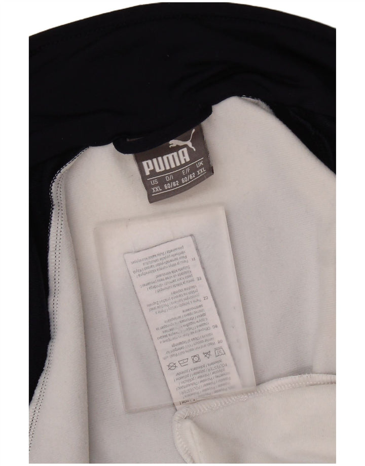 PUMA Mens Tracksuit Top Jacket 2XL Navy Blue Colourblock Polyester