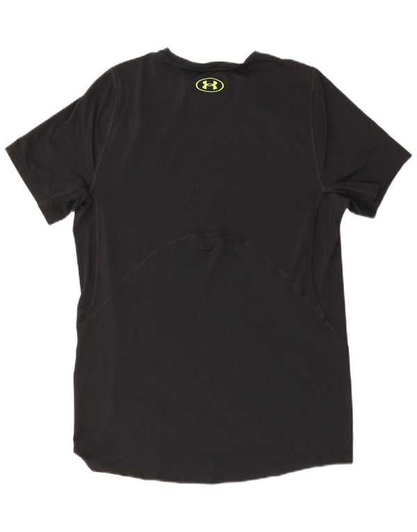 Under Armour Mens Heat Gear T-Shirt Top Medium Black Camouflage