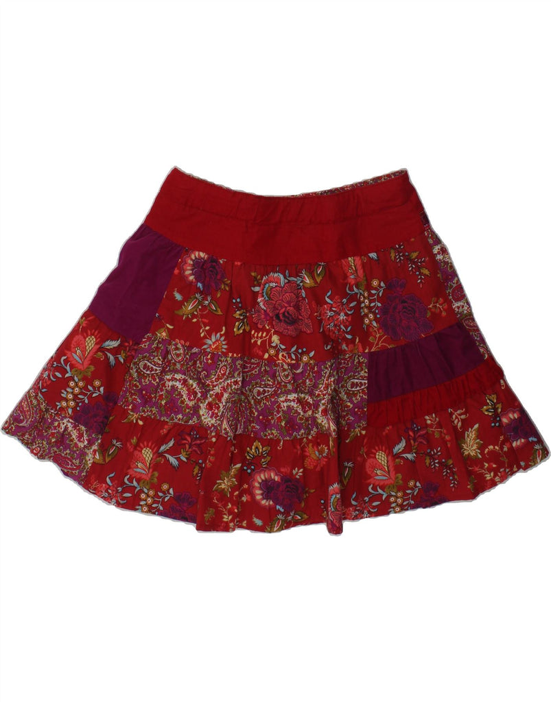 KENZO Girls Wrap Skirt 7-8 Years W21 Red Paisley Cotton | Vintage Kenzo | Thrift | Second-Hand Kenzo | Used Clothing | Messina Hembry 