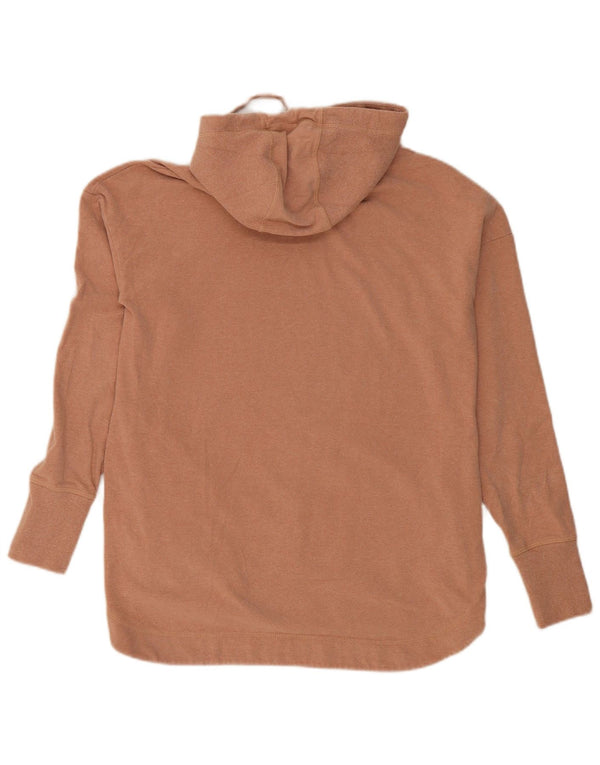 Sweaty Betty Womens Oversized Hoodie Jumper UK 10 Small Brown Cotton