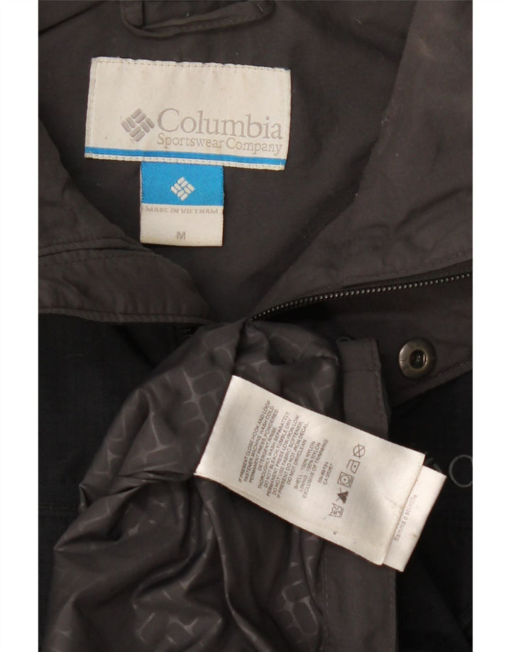 Columbia Mens Hooded Windbreaker Jacket UK 38 Medium Black Nylon