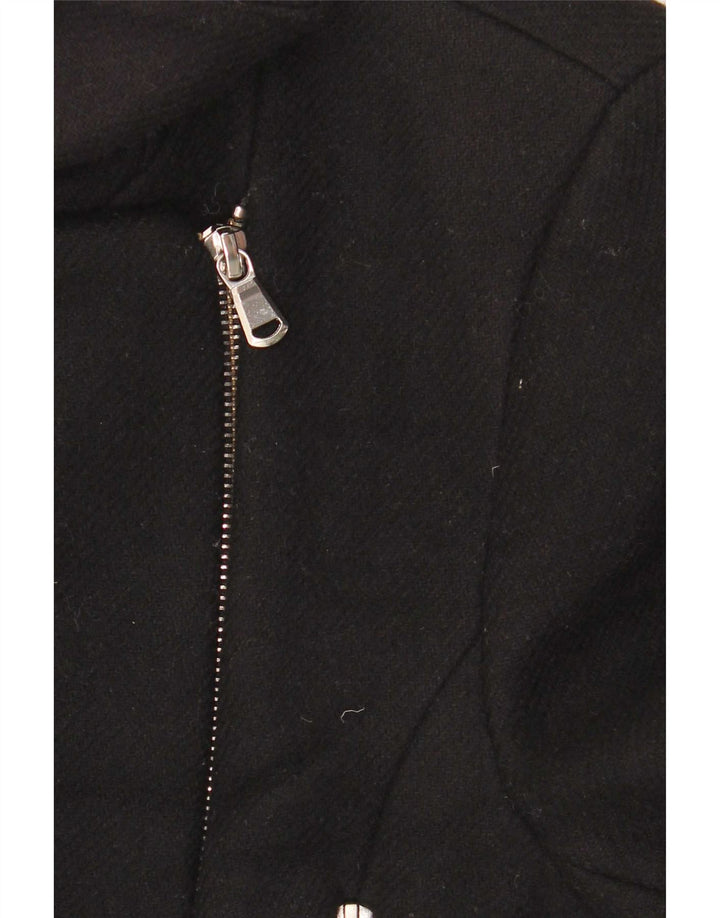 Zara Womens Overcoat UK 14 Large Black