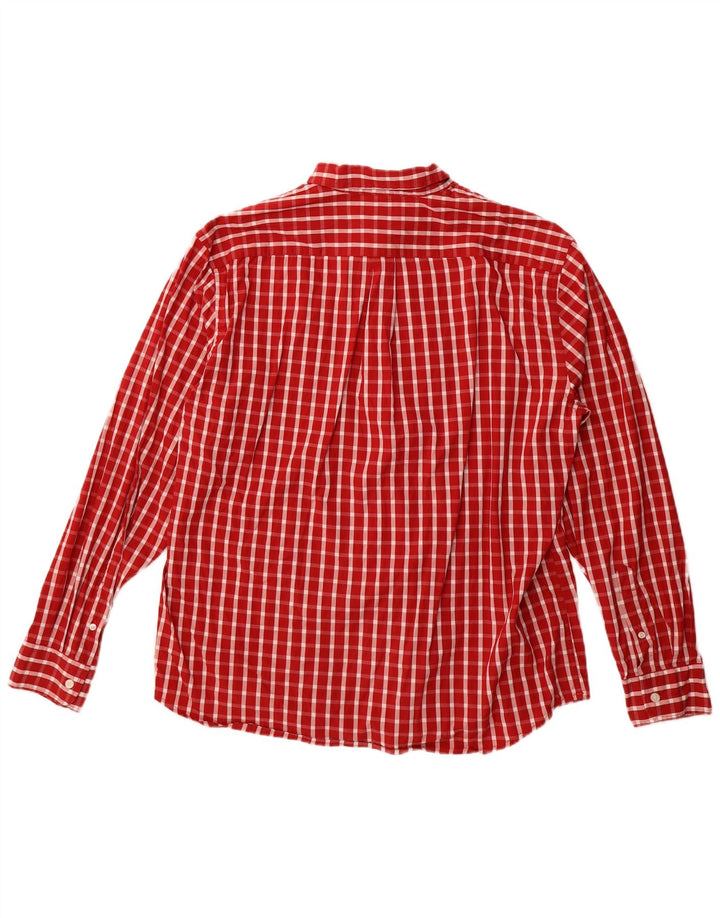 Dockers Mens Shirt XL Red Check Cotton