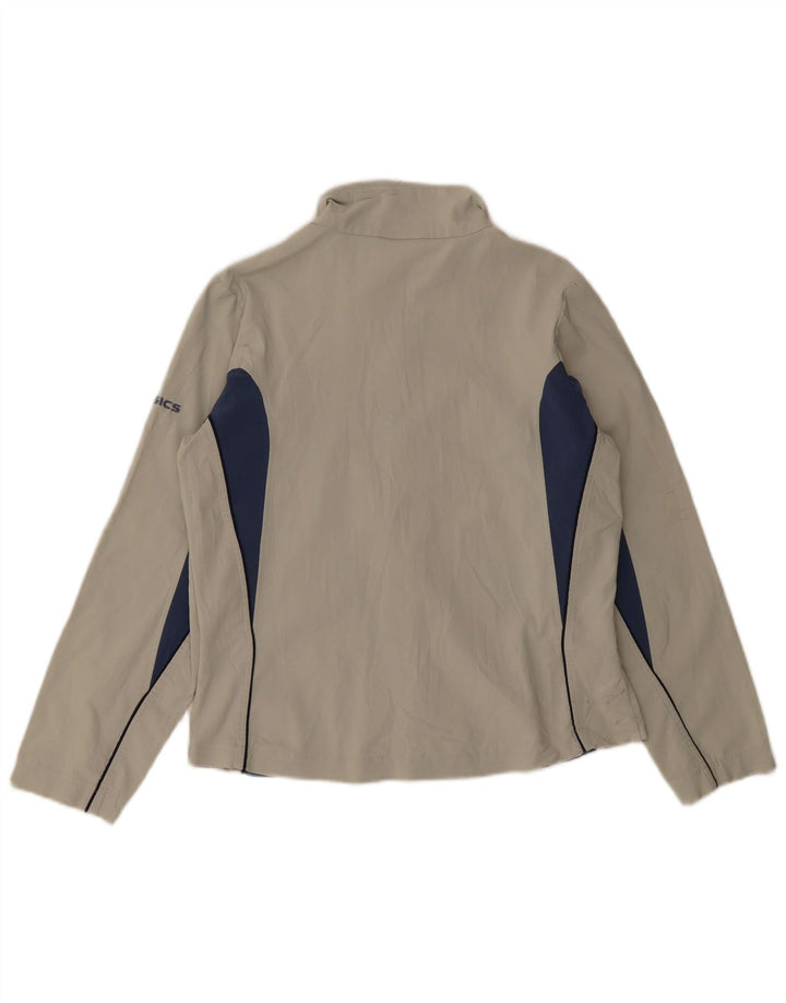 Asics Womens Tracksuit Top Jacket UK 12 Medium Grey Colourblock