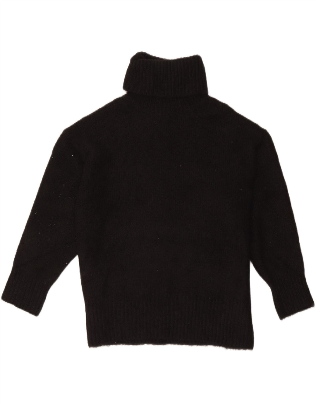 Zara Womens Oversized Roll Neck Jumper Sweater UK 14 Medium Black Acrylic
