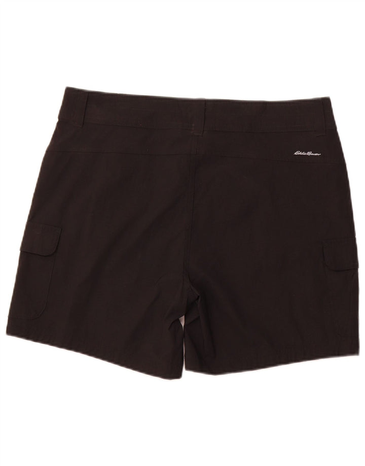 EDDIE BAUER Womens Cargo Shorts US 12 Large W34  Black