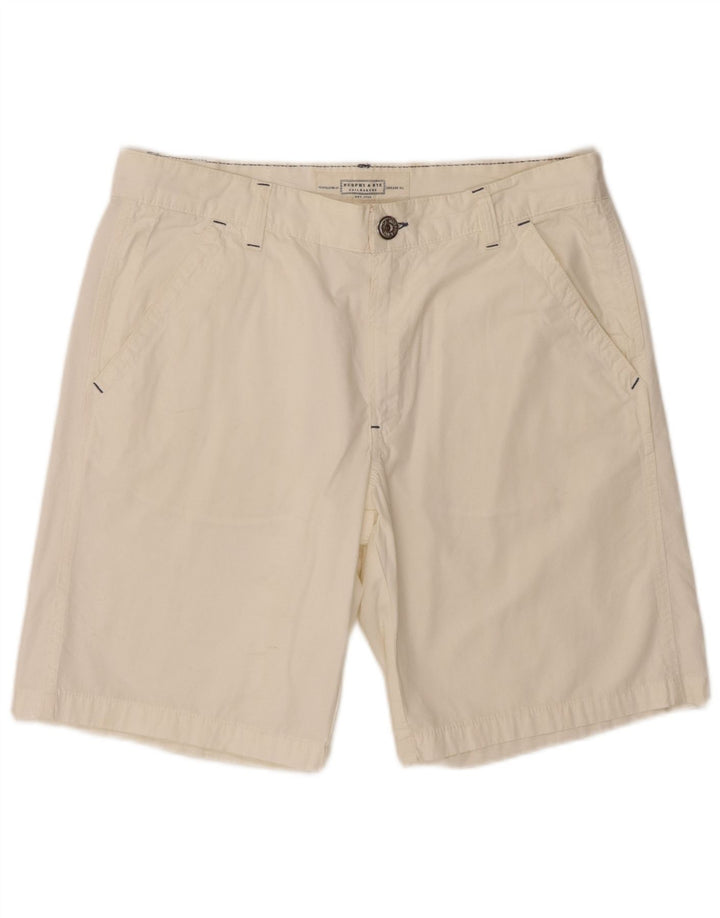 Murphy & Nye Mens Chino Shorts W36 Large White Cotton