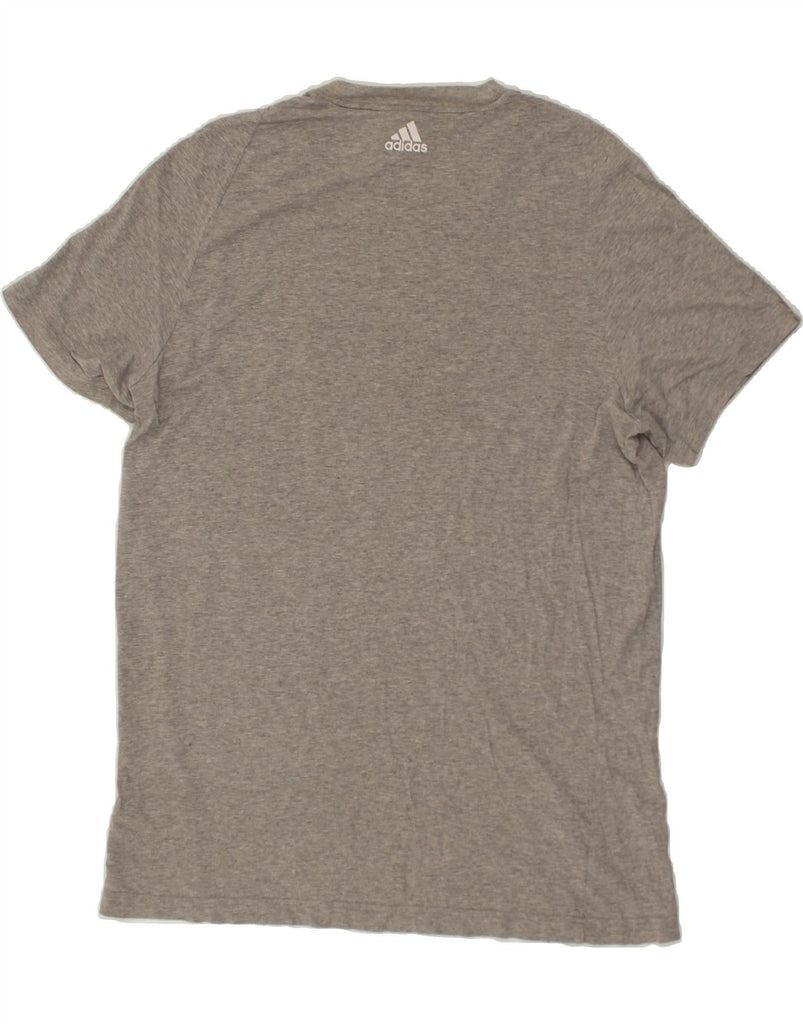 ADIDAS Mens Graphic T-Shirt Top XL Grey Cotton Vintage Adidas and Second-Hand Adidas from Messina Hembry 