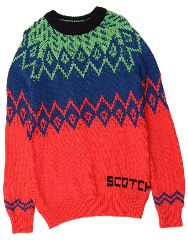 SCOTCH & SODA Mens Crew Neck Jumper Sweater Medium Multicoloured