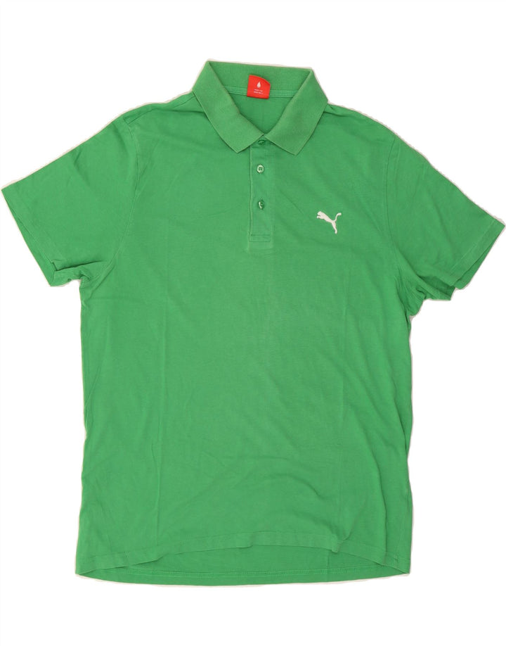 PUMA Mens Polo Shirt Large Green Cotton Vintage Puma and Second-Hand Puma from Messina Hembry 