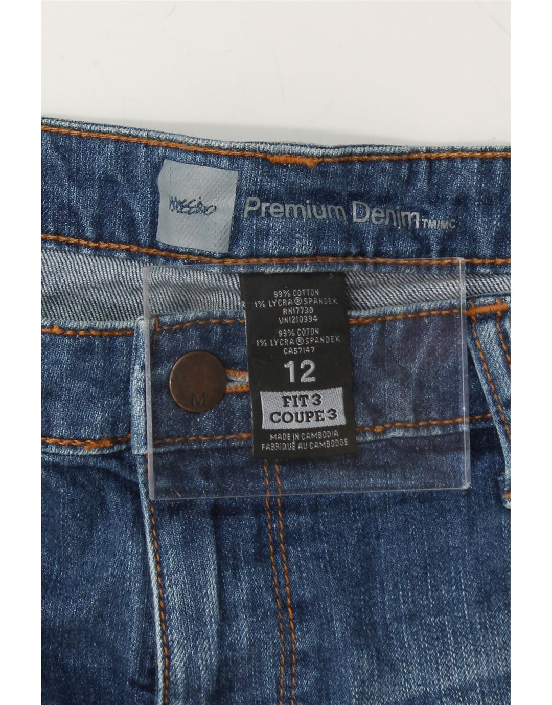 MOSSIMO Womens Denim Shorts US 12 Large W34 Blue Cotton Vintage Mossimo and Second-Hand Mossimo from Messina Hembry 