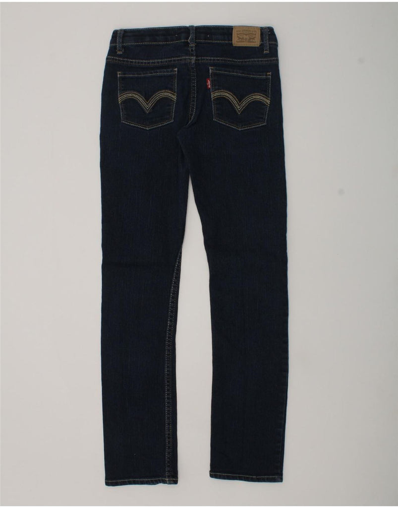 LEVI'S Girls 711 Skinny Jeans 7-8 Years W24 L25  Navy Blue Cotton | Vintage Levi's | Thrift | Second-Hand Levi's | Used Clothing | Messina Hembry 