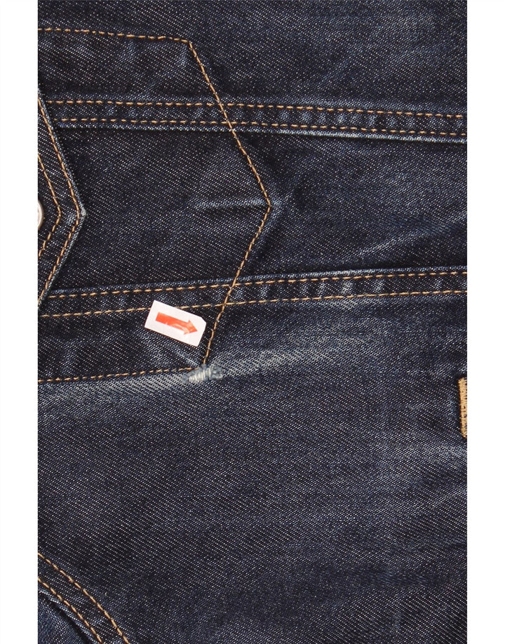 RIFLE Mens Denim Jacket UK 44 2XL Blue Cotton