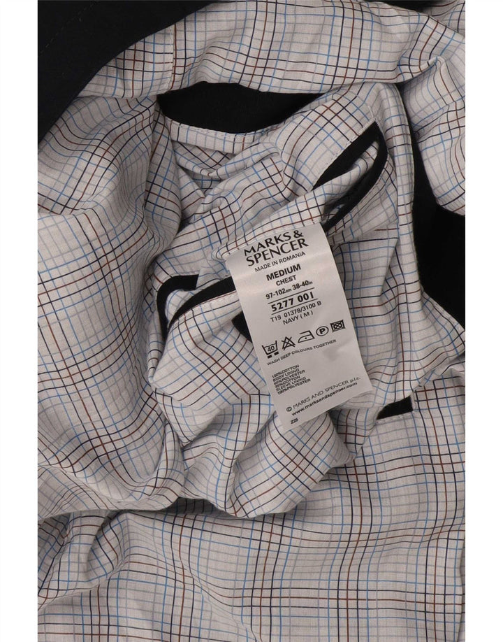 Marks & Spencer Mens 2 Button Blazer Jacket UK 38/40 Medium Navy Blue