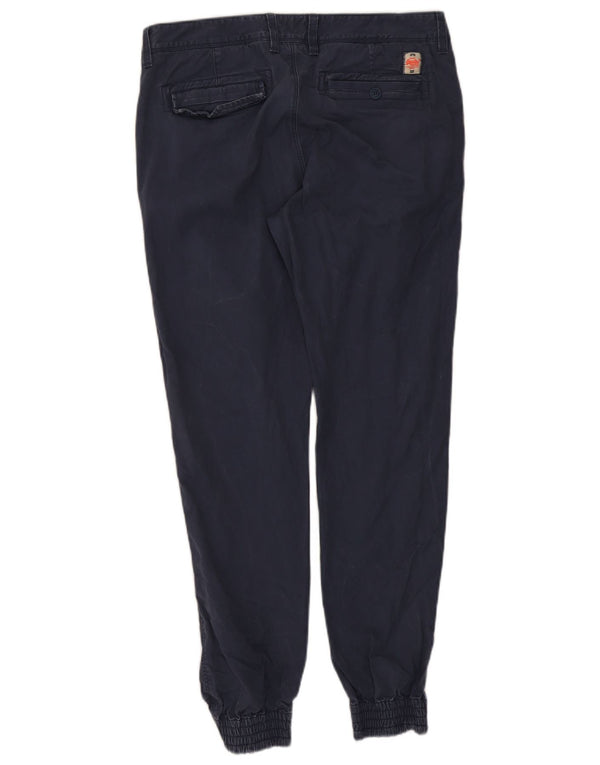 Superdry Mens Slim Joggers Chino Trousers Large W34 L31 Navy Blue Cotton