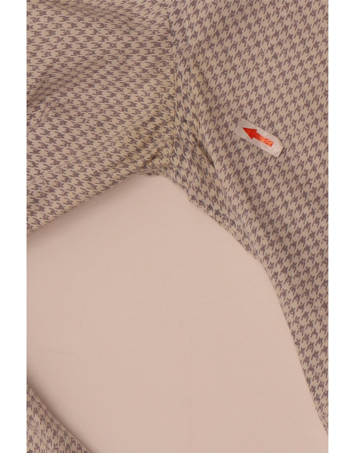 Hugo Boss Mens Slim Fit Shirt Small White Houndstooth