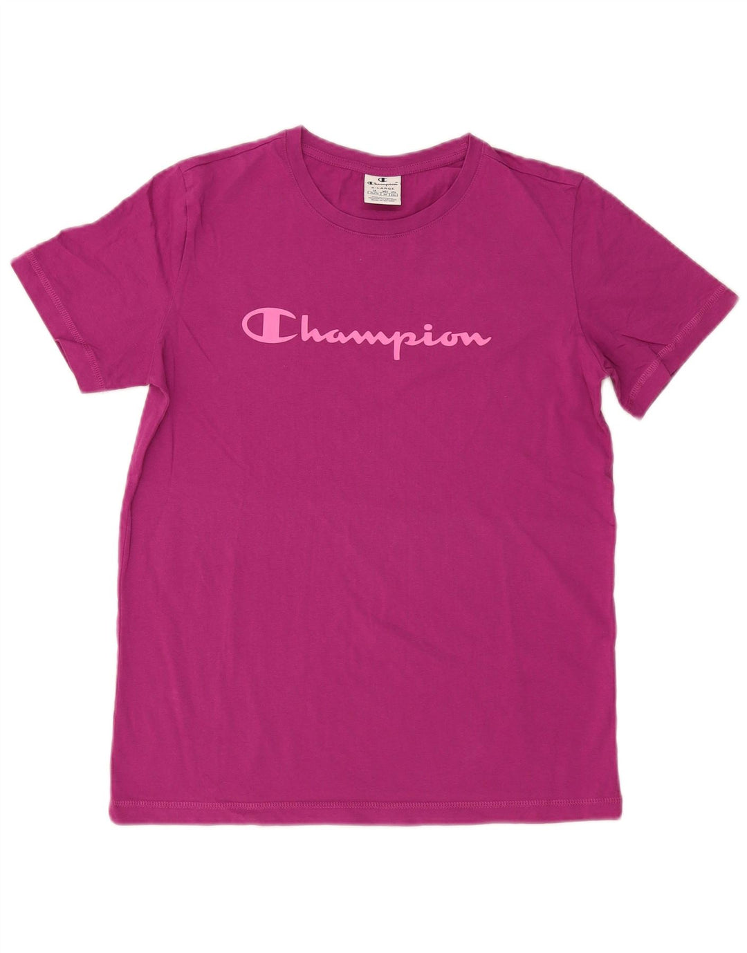 Champion Womens Graphic T-Shirt Top UK 18 XL Pink