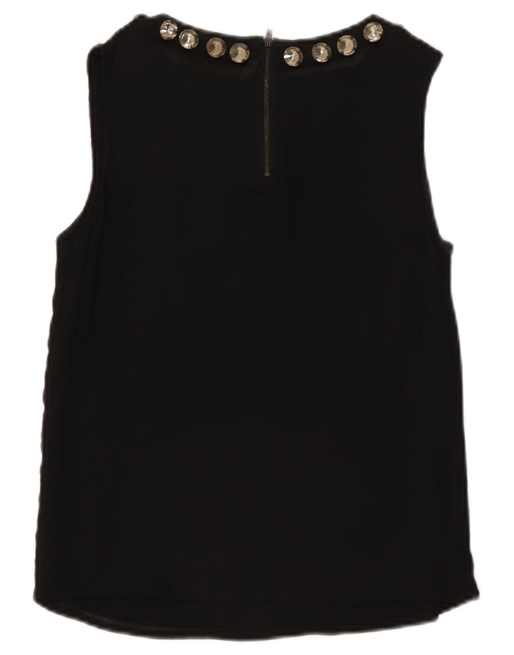 Zara Womens Sleeveless Blouse Top UK 6 XS Black