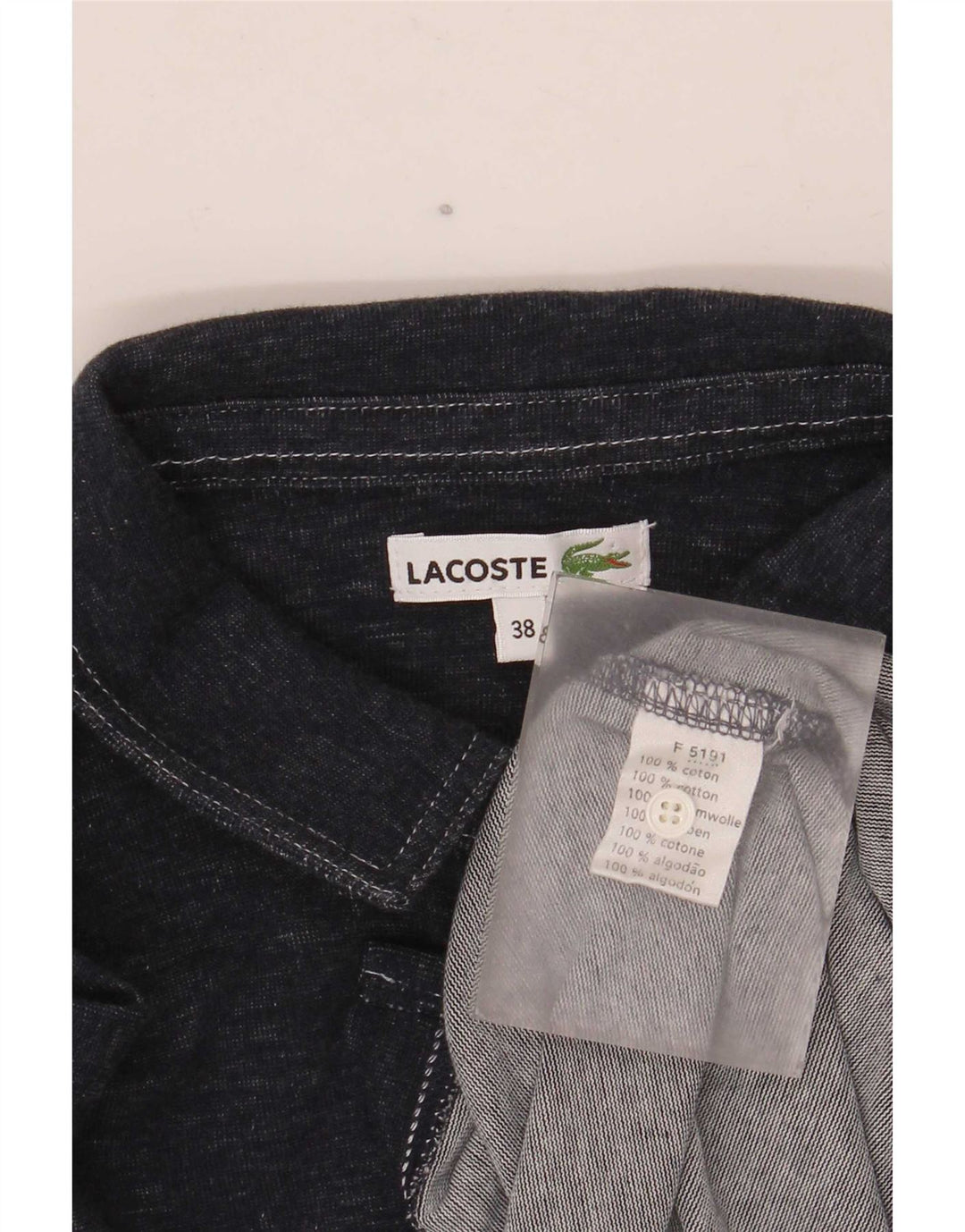 Lacoste Womens Shirt Dress Size 38 Medium Navy Blue Cotton