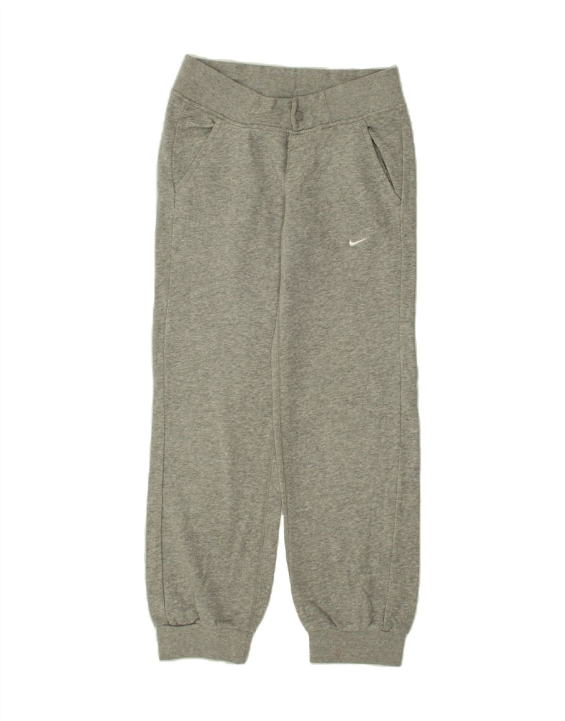 NIKE Womens Tracksuit Trousers Joggers UK 4/6 XS Grey Cotton | Vintage Nike | Thrift | Second-Hand Nike | Used Clothing | Messina Hembry 