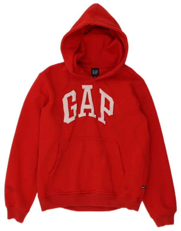 Gap Womens Loose Fit Graphic Hoodie Jumper UK 6 XS Red Cotton