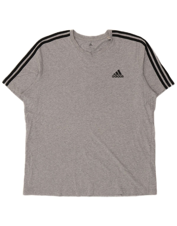 Adidas Mens T-Shirt Top XL Grey Cotton