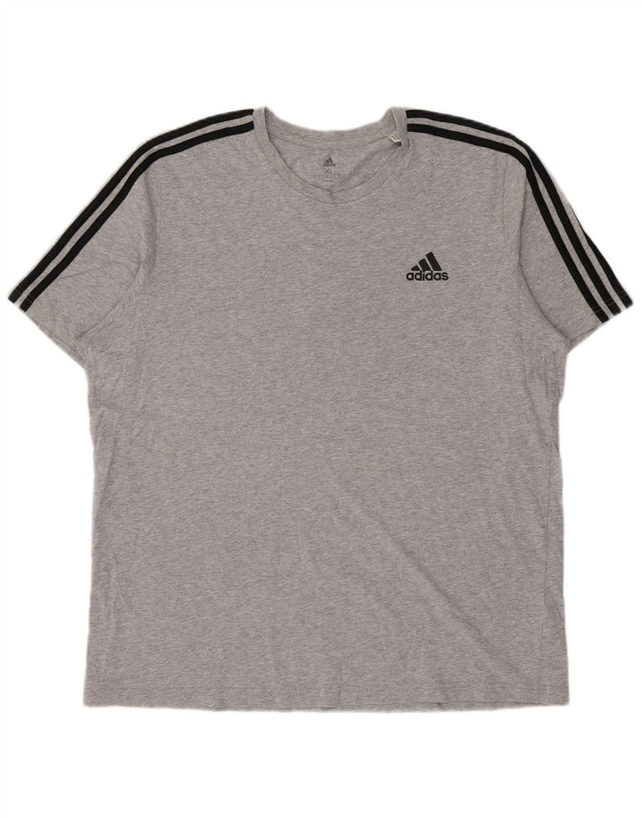Adidas Mens T-Shirt Top XL Grey Cotton