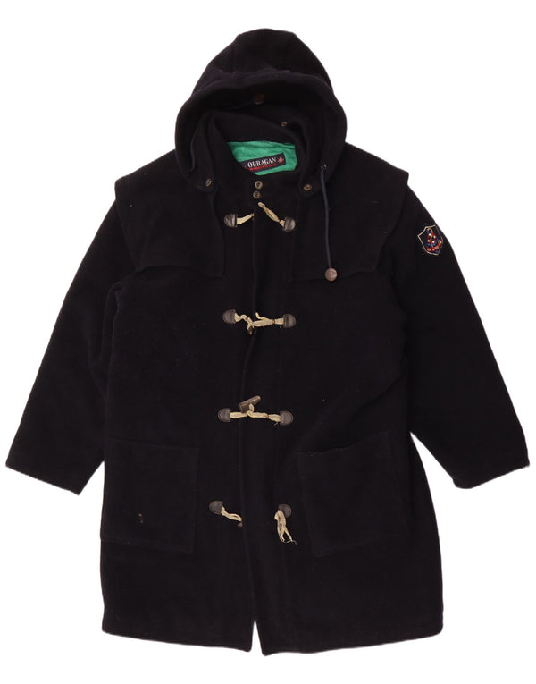 Ouragan Mens Hooded Duffle Coat UK 38 Medium Navy Blue