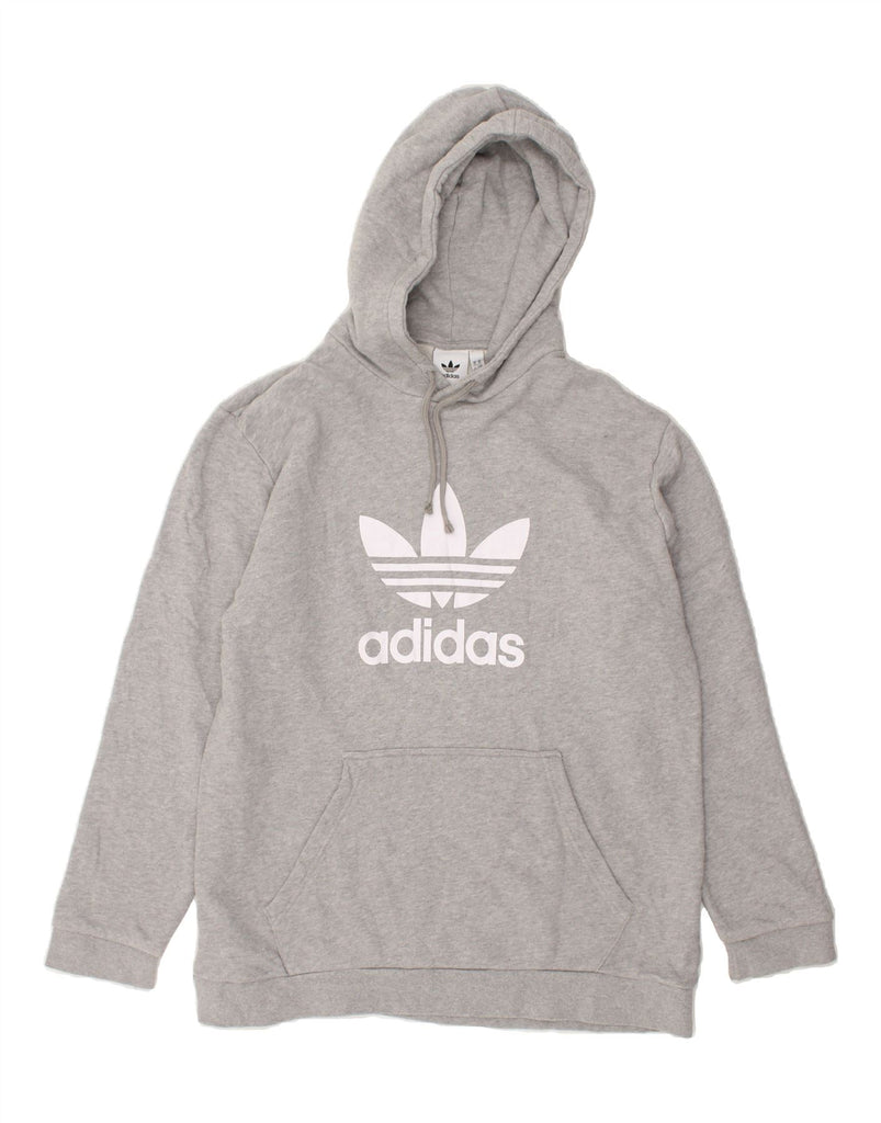 ADIDAS Mens Graphic Hoodie Jumper XL Grey Cotton | Vintage Adidas | Thrift | Second-Hand Adidas | Used Clothing | Messina Hembry 