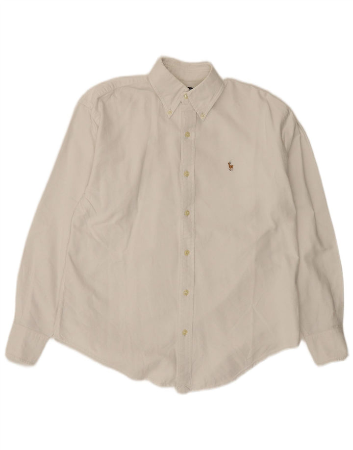 Ralph Lauren Mens Shirt Medium White Cotton