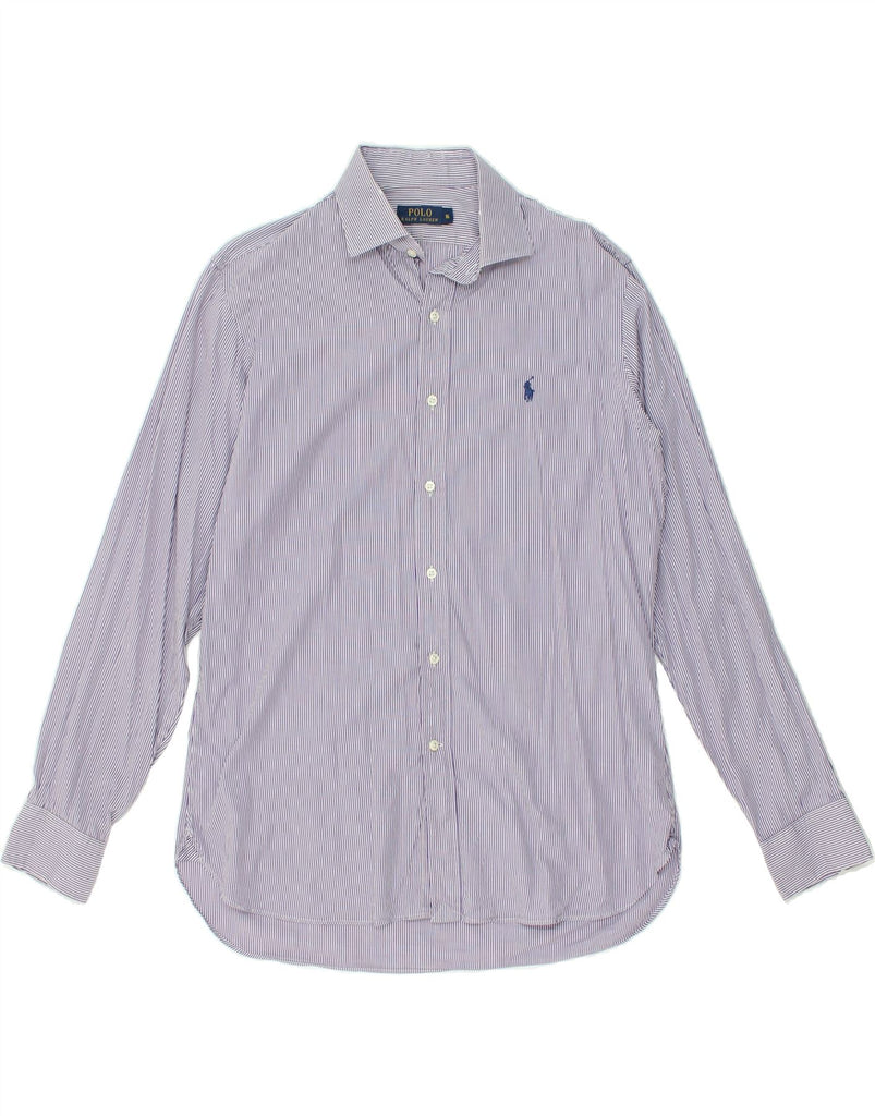 POLO RALPH LAUREN Mens Shirt Size 16 Large Purple Striped Cotton | Vintage Polo Ralph Lauren | Thrift | Second-Hand Polo Ralph Lauren | Used Clothing | Messina Hembry 