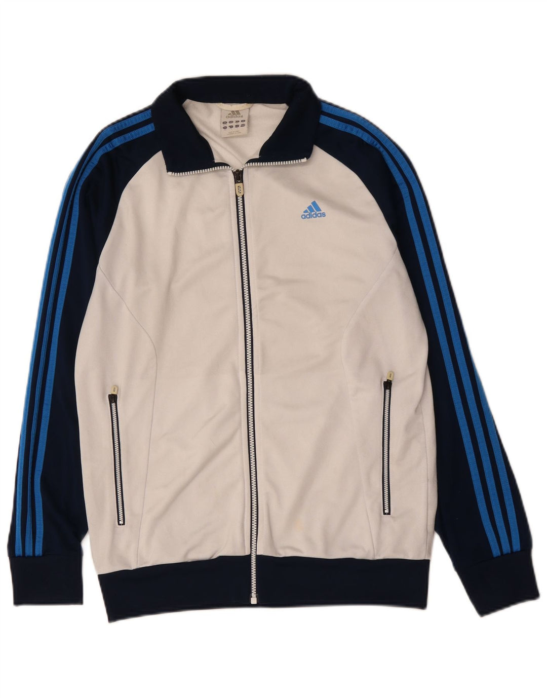 ADIDAS Mens Tracksuit Top Jacket UK 38/40 Medium White Colourblock