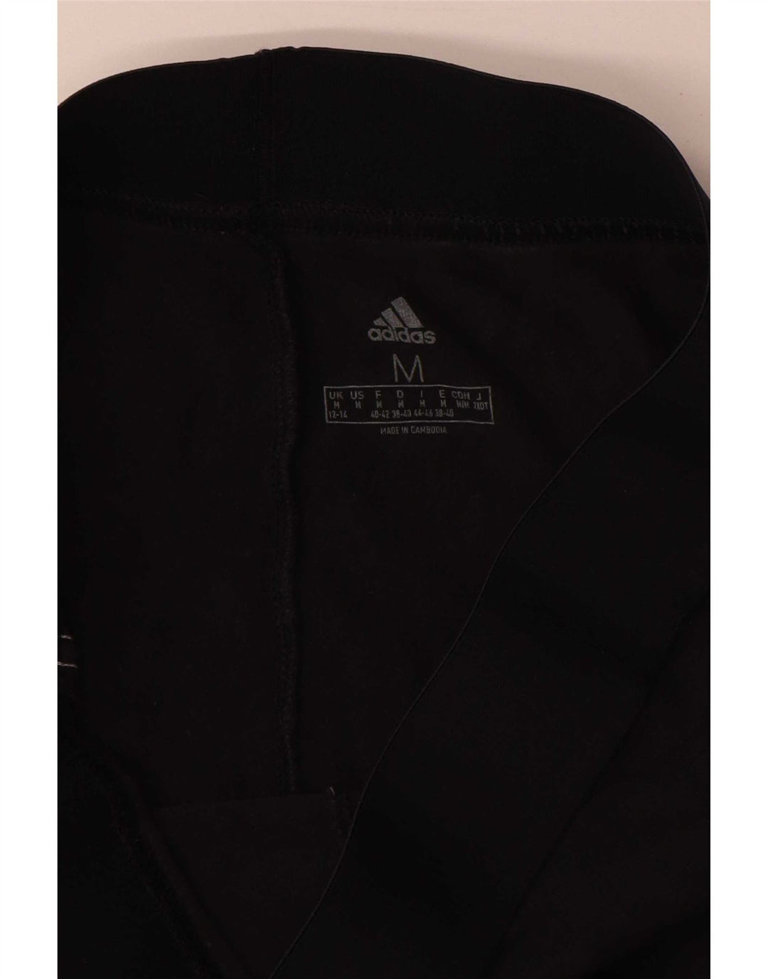 Adidas Womens Leggings UK 12/14 Medium Black Cotton